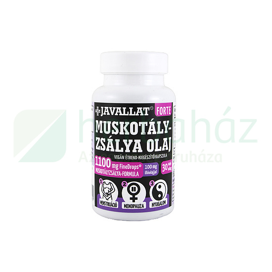 JAVALLAT FORTE MUSKOTÁLYZSÁLYA OLAJ ÉTREND-KIEGÉSZÍTŐ KAPSZULA 60DB