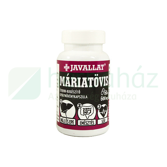 JAVALLAT MÁRIATÖVIS ÉTREND-KIEGÉSZÍTŐ GYÓGYNÖVÉNYKAPSZULA 60DB