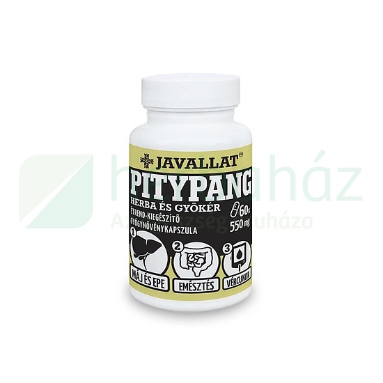 JAVALLAT PITYPANG HERBA ÉS GYÖKÉR GYÓGYNÖVÉNY ÉTREND-KIEGÉSZÍTŐ KAPSZULA 60DB