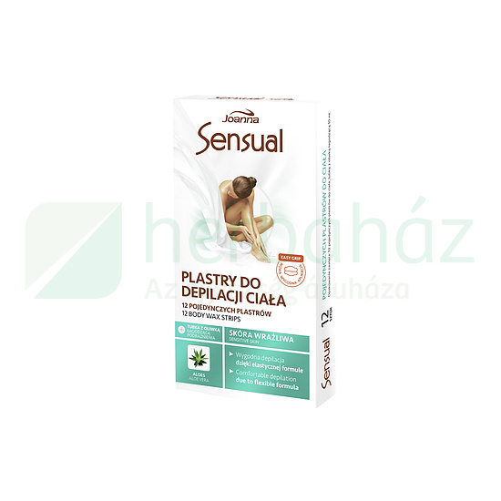 JOANNA SENSUAL SZŐRTELENÍTŐ SZALAGOK A TEST SZŐRTELENÍTÉSÉHEZ - ALOE VERA KIVONATTAL 12DB