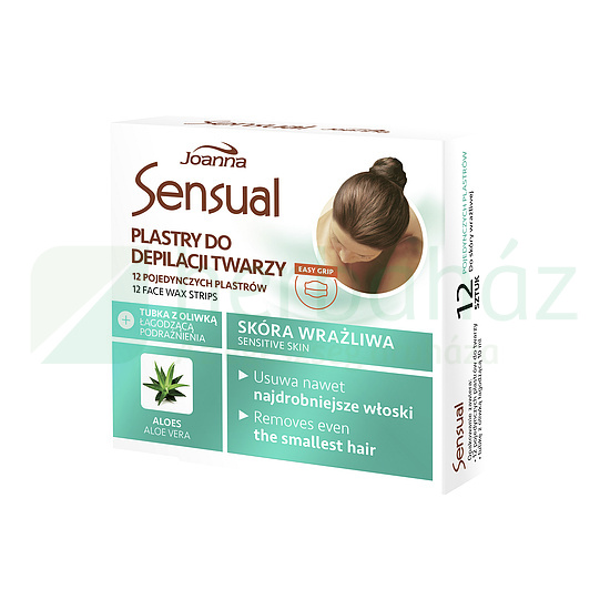 JOANNA SENSUAL SZŐRTELENÍTŐ SZALAGOK AZ ARC SZŐRTELENÍTÉSÉHEZ ALOE VERA KIVONATTAL 12DB