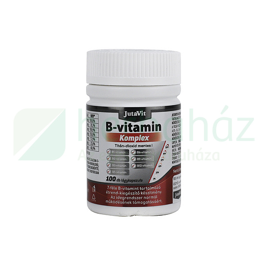 JUTAVIT B-VITAMIN KOMPLEX LÁGYKAPSZULA 100DB