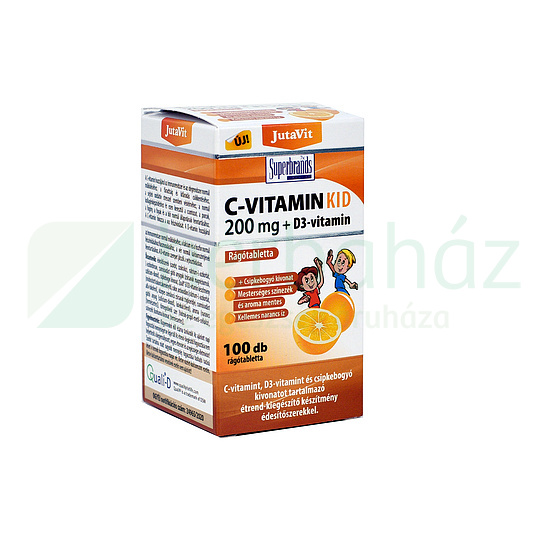 JUTAVIT C-VITAMIN KID 200MG+D3-VITAMIN 100DB