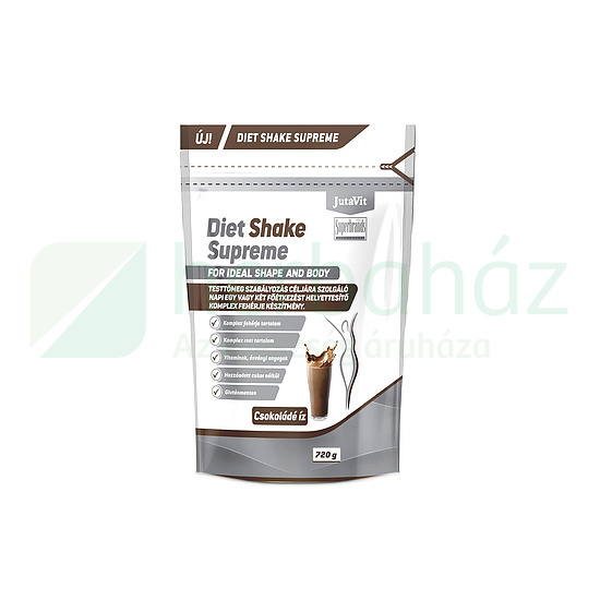 JUTAVIT DIET SHAKE SUPREME FEHÉRJEKÉSZÍTMÉNY CSOKOLÁDÉ ÍZBEN 720G