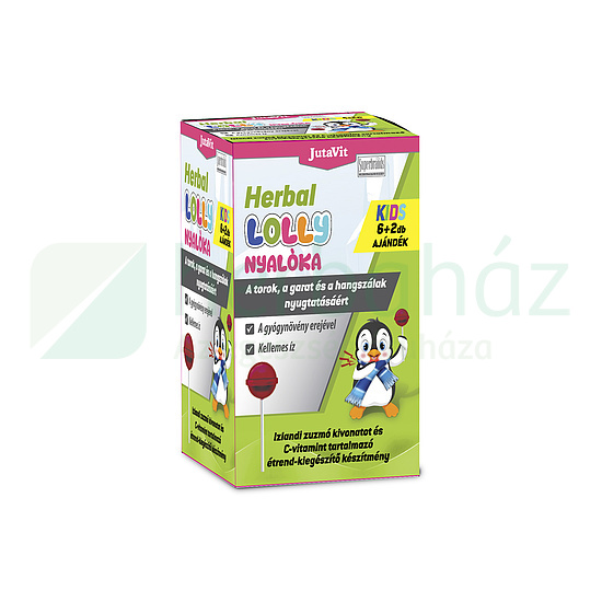 JUTAVIT HERBAL LOLLY TOROK NYALÓKA KIDS 6+2DB