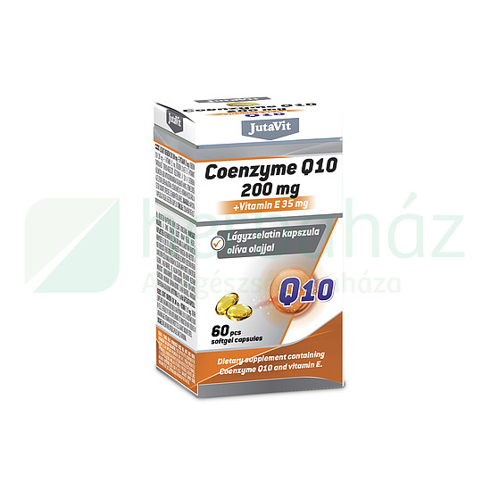 JUTAVIT KOENZIM Q10 200MG + E-VITAMIN 35MG LÁGYZSELATIN KAPSZULA 60DB