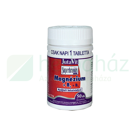 JUTAVIT MAGNÉZIUM + B6 + D3 VITAMIN TABLETTA 50DB