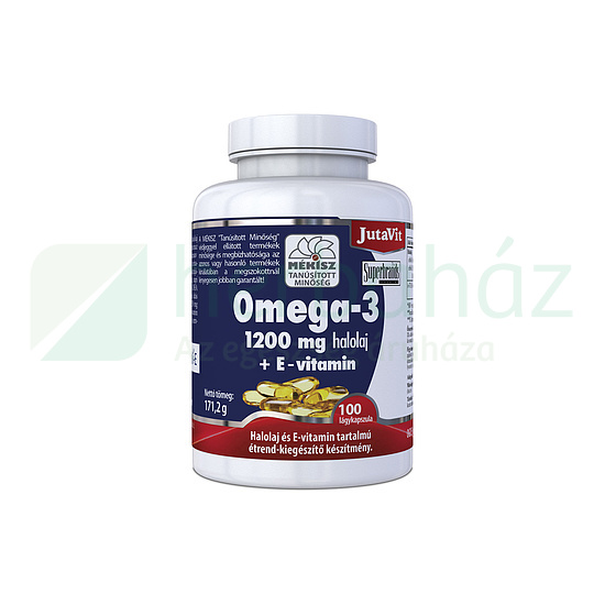 JUTAVIT OMEGA 3 HALOLAJ 1200MG KAPSZULA E-VITAMINNAL 100DB