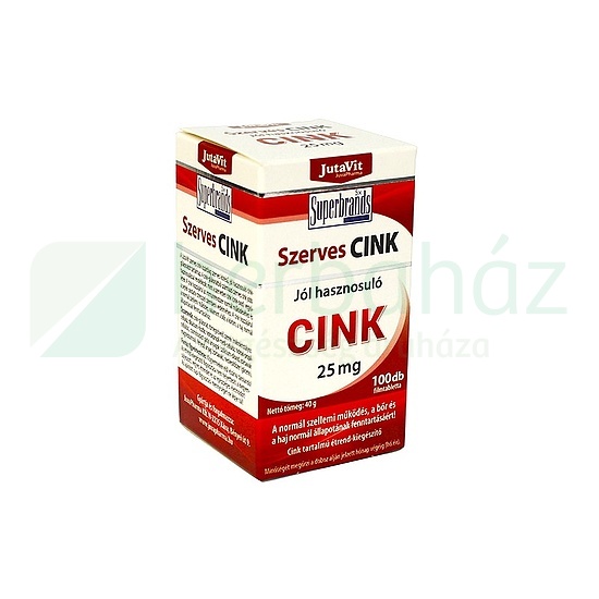 JUTAVIT SZERVES CINK 25MG FILMTABLETTA 100DB