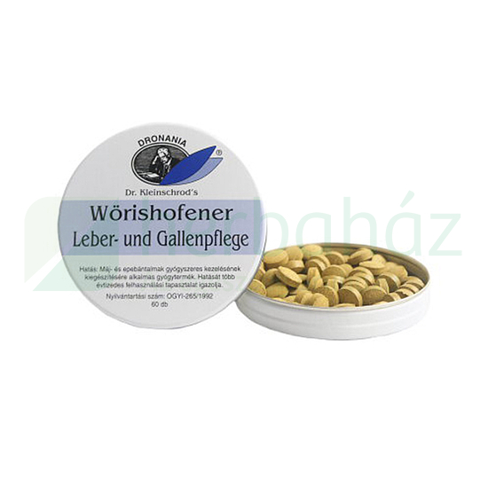 WÖRISHOFENER LEBER UND GALLENPFLEGE MÁJ ÉS EPE ERŐSÍTŐ TABLETTA 60DB
