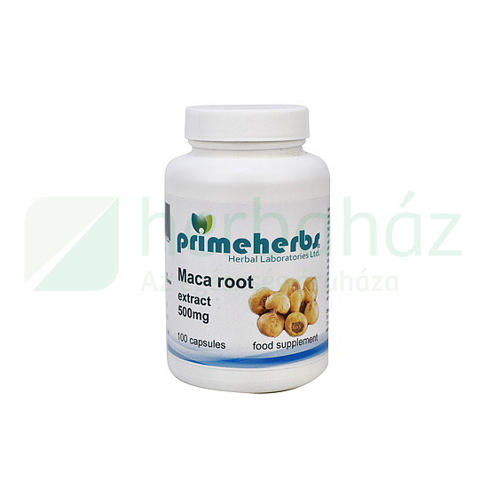 PRIMEHERBS MACA KIVONAT 500MG KAPSZULA 100DB