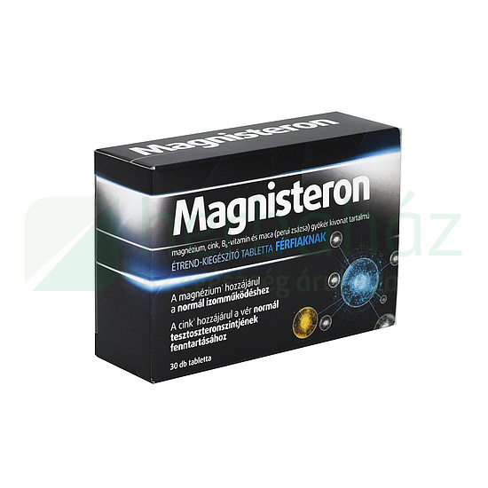 MAGNISTERON MAGNÉZIUM CINK B6-VITAMIN ÉS MACA (PERUI ZSÁZSA) GYÖKÉR TARTALMÚ TABLETTA 30DB