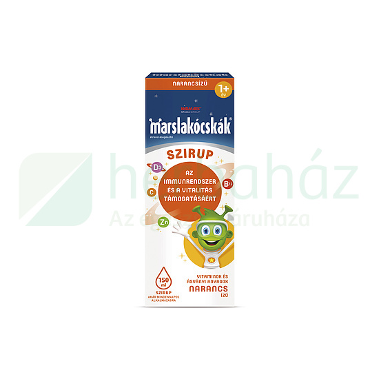 MARSLAKÓCSKÁK VITAMINT, ÁSVÁNYI ANYAGOKAT TARTALMAZÓ NARANCS ÍZŰ SZIRUP 150ML