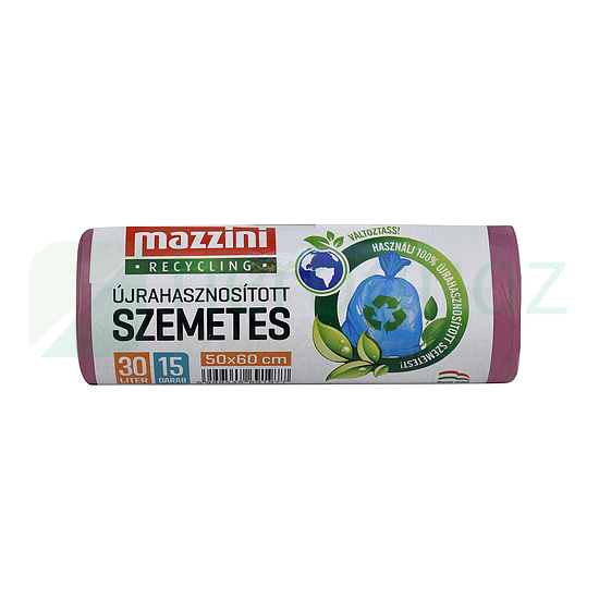MAZZINI ÚJRAHASZNOSÍTOTT SZEMETES 30L 15DB