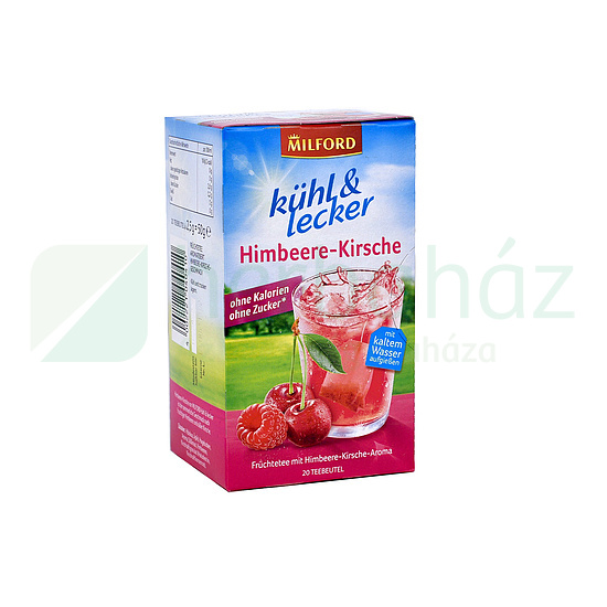 MILFORD KÜHL-LECKER MÁLNA ÉS CSERESZNYE ÍZŰ HIDEGEN ELKÉSZÍTHETŐ GYÜMÖLCSTEA 20DB