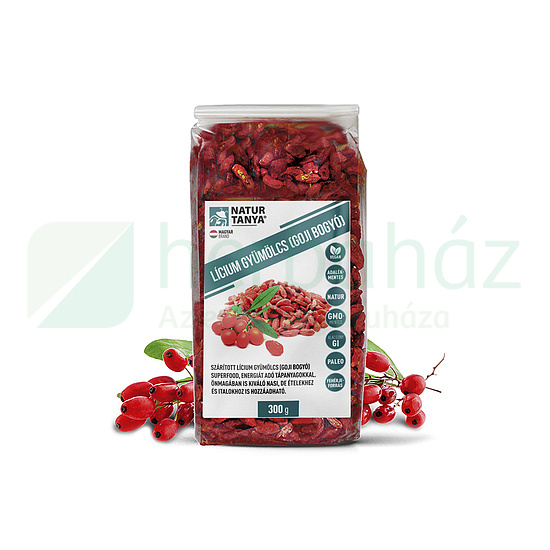 NATUR TANYA GOJI BOGYÓ (LÍCIUM GYÜMÖLCS-LYCIUM BARBARUM) 300G
