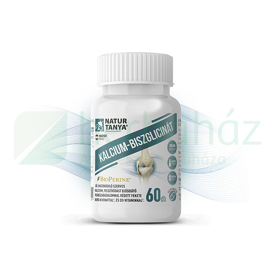 NATUR TANYA KALCIUM-BISZGLICINÁT D3-VITAMINNAL BIOPERINNEL 60DB
