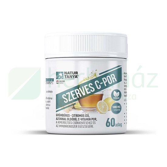 NATUR TANYA SZERVES C-POR 1000MG 60 ADAG GYÖMBÉRES-CITROM ÍZŰ 114G