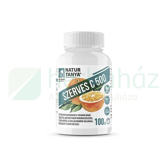 NATUR TANYA SZERVES C-VITAMIN 500MG RÁGÓTABLETTA NARANCS ÍZŰ 100DB