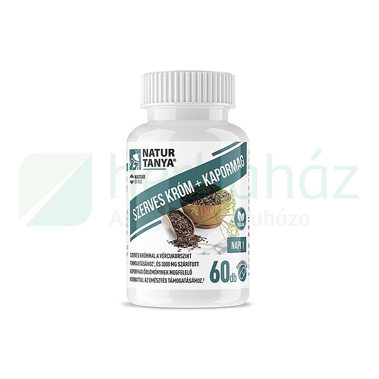 NATUR TANYA SZERVES KRÓM + KAPORMAG TABLETTA 60DB