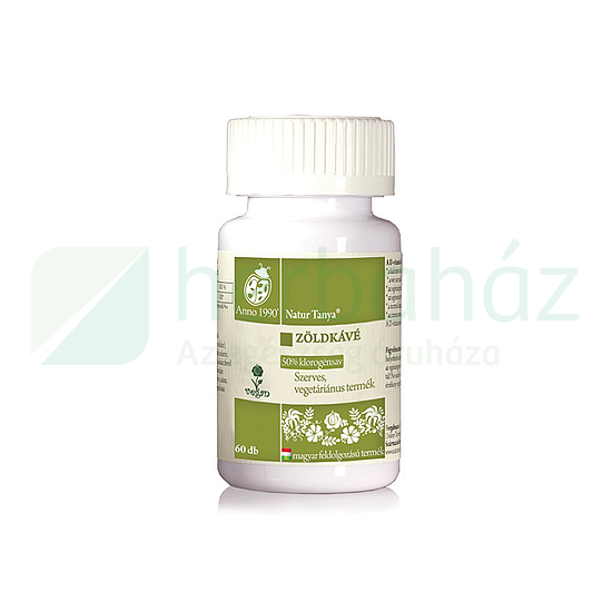 Natur Tanya® Szerves Zöld kávé tabletta - Testsúlycsökkentő, 50%-os klorogénsav tartalommal!