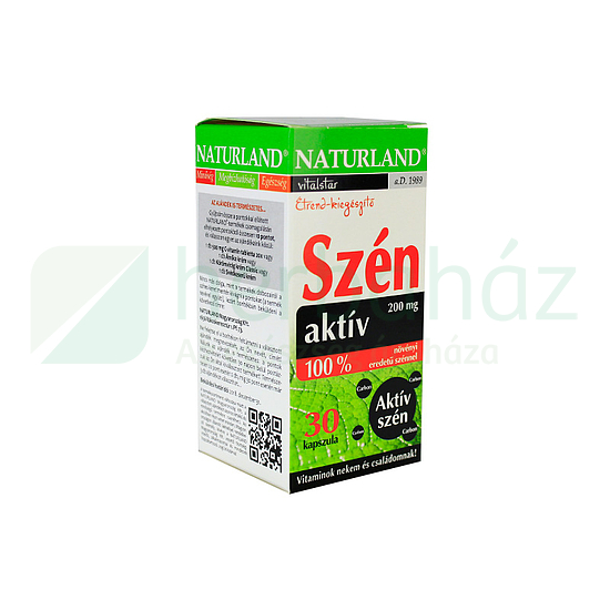 NATURLAND AKTÍV SZÉN KAPSZULA 200MG 30DB