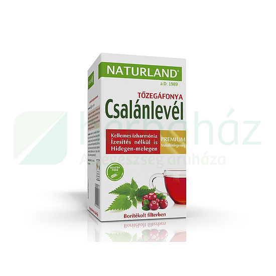 NATURLAND CSALÁNLEVÉL TŐZEGÁFONYA TEA 20DB