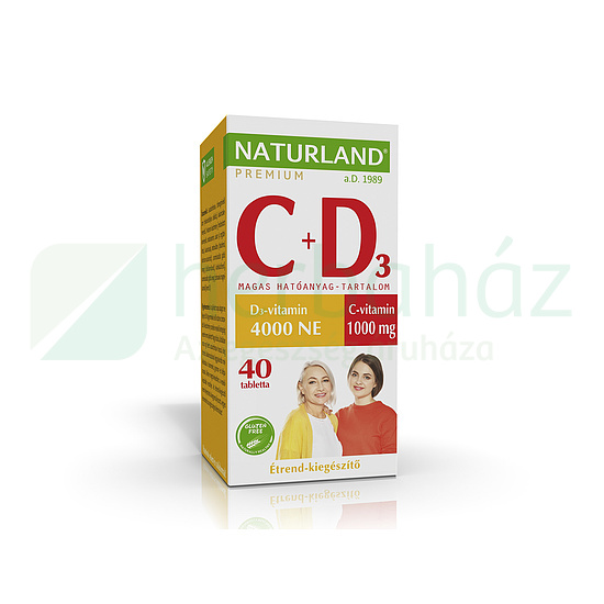 NATURLAND PRÉMIUM C1000MG+D 4000NE VITAMIN TABLETTA 40DB