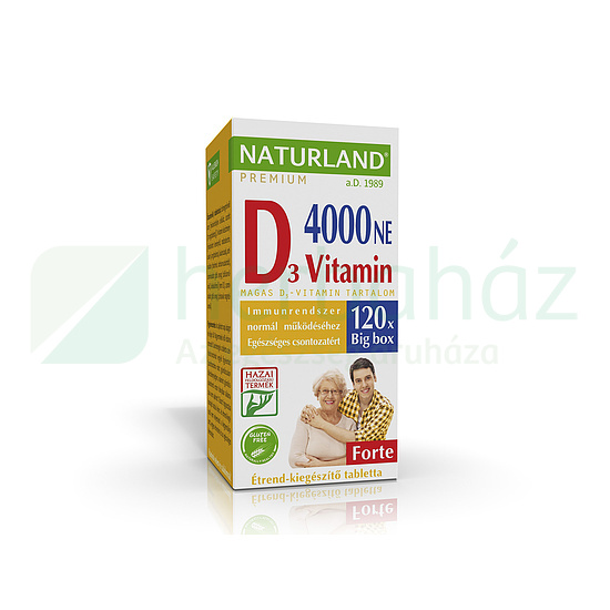 NATURLAND PRÉMIUM D-VITAMIN FORTE 4000NE TABLETTA 120DB