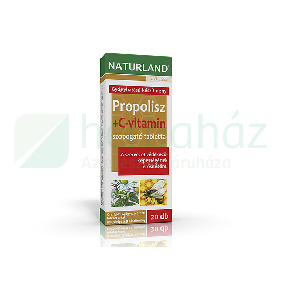 NATURLAND PROPOLISZ+C-VITAMIN TABLETTA 20DB