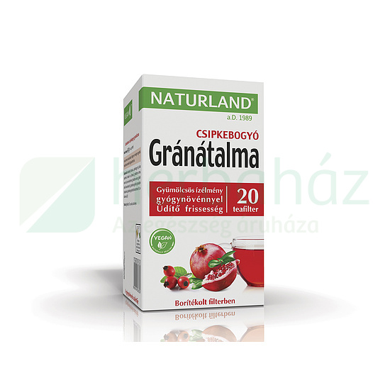 NATURLAND TEA GRÁNÁTALMA-CSIPKEBOGYÓ FILTERES 20DB