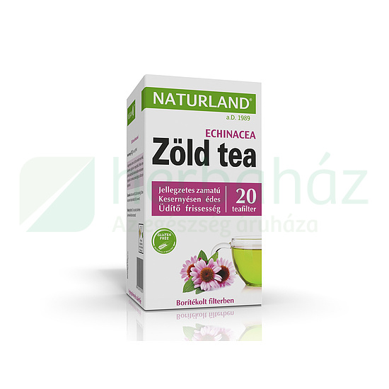 NATURLAND TEA ZÖLD TEA ECHINÁCEÁVAL FILTERES 20DB