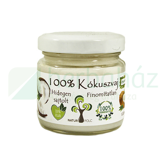 NATURPOLC 100% KÓKUSZVAJ FINOMÍTATLAN, HIDEGEN SAJTOLT 100ML