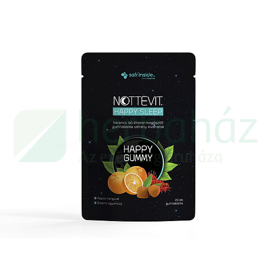 NOTTEVIT HAPPY SLEEP HAPPY GUMMY NARANCS ÍZŰ GUMITABLETTA 20DB