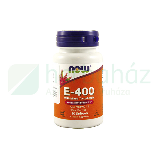 NOW E-400 ANTIOXIDANT LÁGYZSELATIN KAPSZULA 50DB