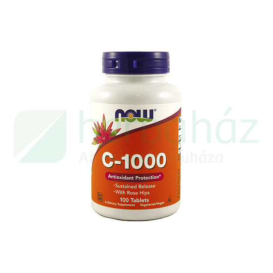 NOW VITAMIN C-1000MG + CSIPKEBOGYÓ TABLETTA 100DB