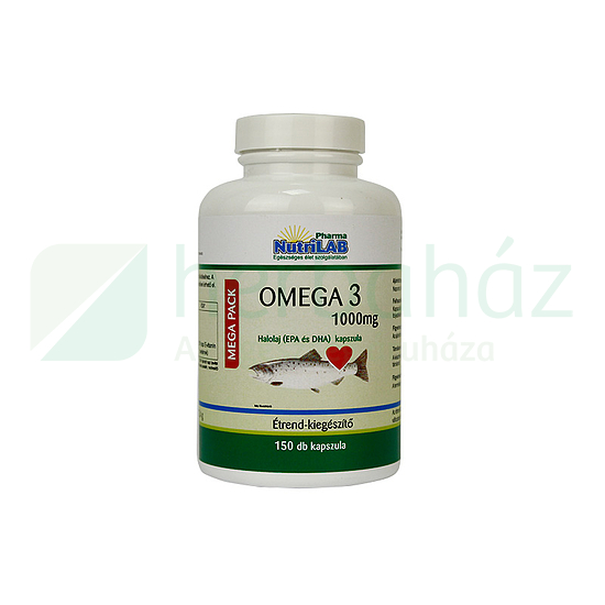 NUTRILAB OMEGA 3 1000MG HALOLAJ (EPA ÉS DHA) KAPSZULA 150DB