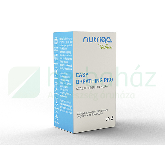 NUTRIQA EASY BREATHING PRO - SZABAD LÉGUTAK KÚRA GYÓGYNÖVÉNYES KAPSZULA 60DB