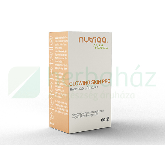 NUTRIQA GLOWING SKIN PRO - RAGYOGÓ BŐR KÚRA GYÓGYNÖVÉNYES KAPSZULA 60DB