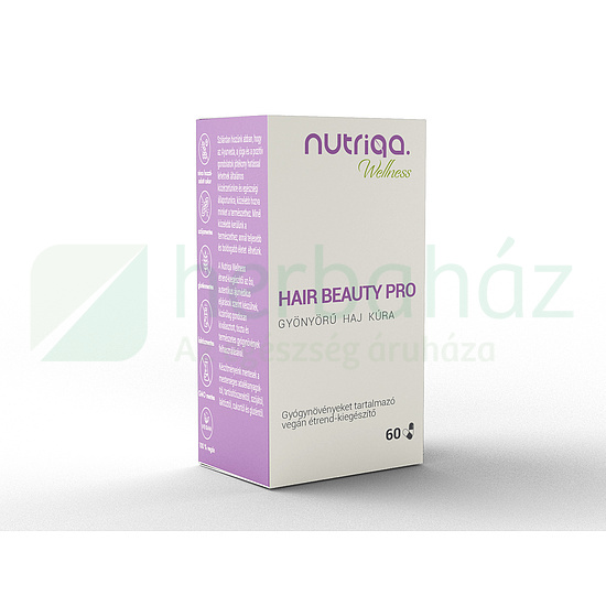 NUTRIQA HAIR BEAUTY PRO - GYÖNYÖRŰ HAJ KÚRA GYÓGYNÖVÉNYES KAPSZULA 60DB