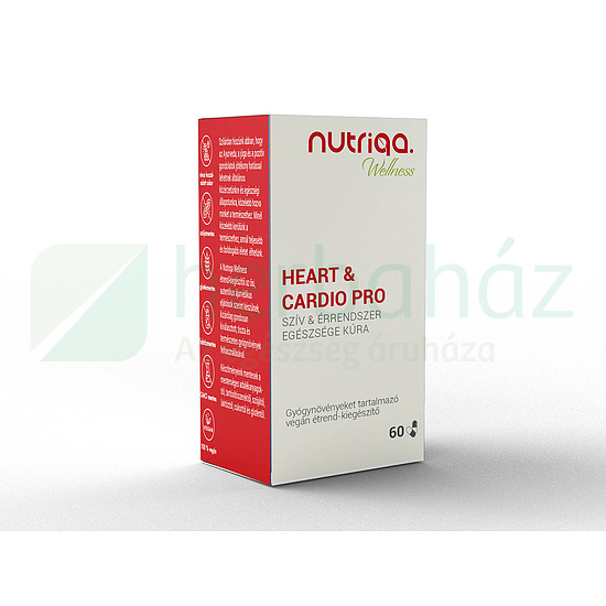 NUTRIQA HEARTH-CARDIO PRO - SZÍV ÉS ÉRRENDSZER EGÉSZSÉGE KÚRA GYÓGYNÖVÉNYES KAPSZULA 60DB