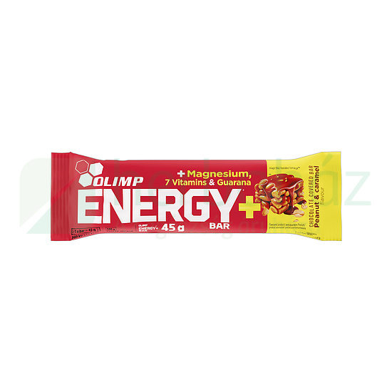OLIMP SPORT SZELET ENERGY+ MAGNÉZIUMMAL ÉS VITAMINOKKAL - MOGYORÓ-KARAMELL 45G