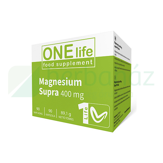 ONE LIFE MAGNÉZIUM SUPRA 400MG KAPSZULA 90DB