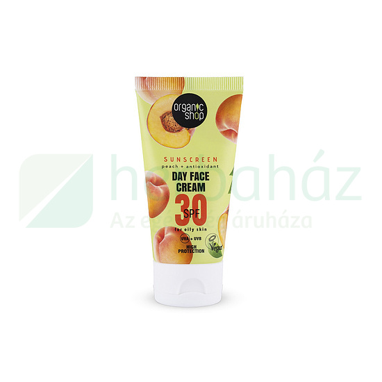 ORGANIC SHOP FÉNYVÉDŐ NAPPALI ARCKRÉM ŐSZIBARACKKAL ÉS ANTIOXIDÁNSOKKAL SPF30 50ML