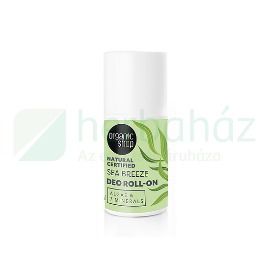 ORGANIC SHOP MINŐSÍTETT GOLYÓS DEZODOR ALGÁVAL ÉS 7 ÁSVÁNYI ANYAGGAL 50ML