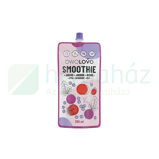 OWOLOVO SMOOTHIE ALMA-KÉK ÁFONYA-CÉKLA 250ML