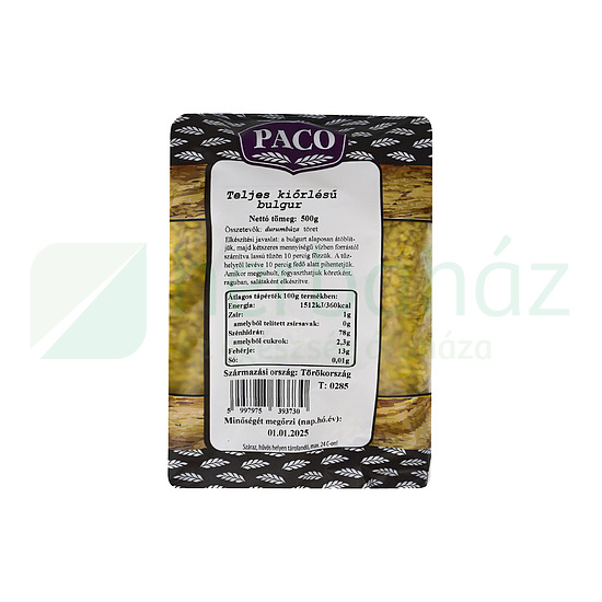 PACO BULGUR TELJES KIŐRLÉSŰ 500G