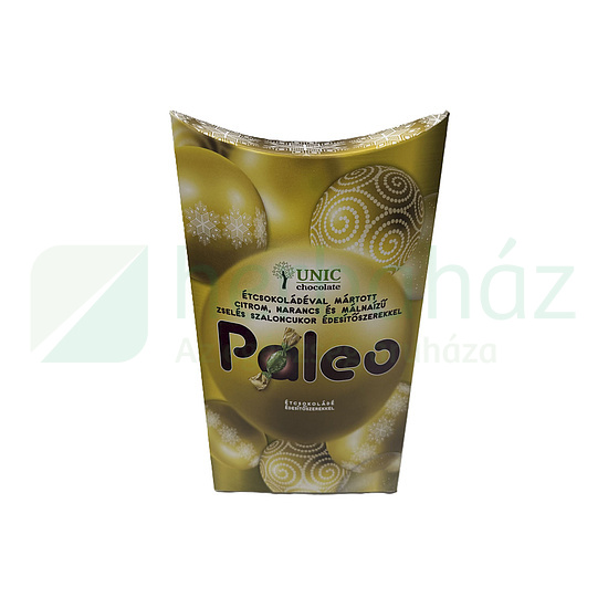PALEO ÉTCSOKOLÁDÉVAL MÁRTOTT VEGYES GYÜMÖLCSÍZŰ ZSELÉS SZALONCUKOR ÉDESÍTŐSZEREKKEL 220G