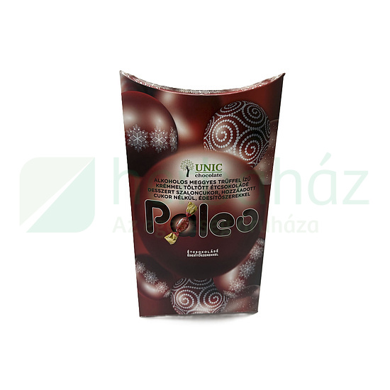 PALEO MEGGYES TRÜFFEL ÍZŰ KRÉMMEL TÖLTÖTT ÉTCSOKOLÁDÉ SZALONCUKOR ÉDESÍTŐSZERREL LM 220G