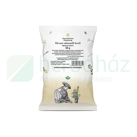 PANNONHALMI GYÓGYNÖVÉNY TEA ORVOSI CITROMFŰ LEVÉL 50G